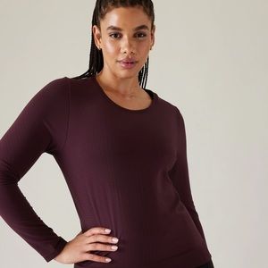 Athleta Purple Long Sleeve Tee